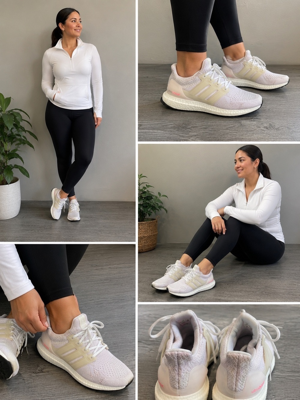 adidas Women’s Light Pink and Cream Ultraboost Sneakers Size 6.5